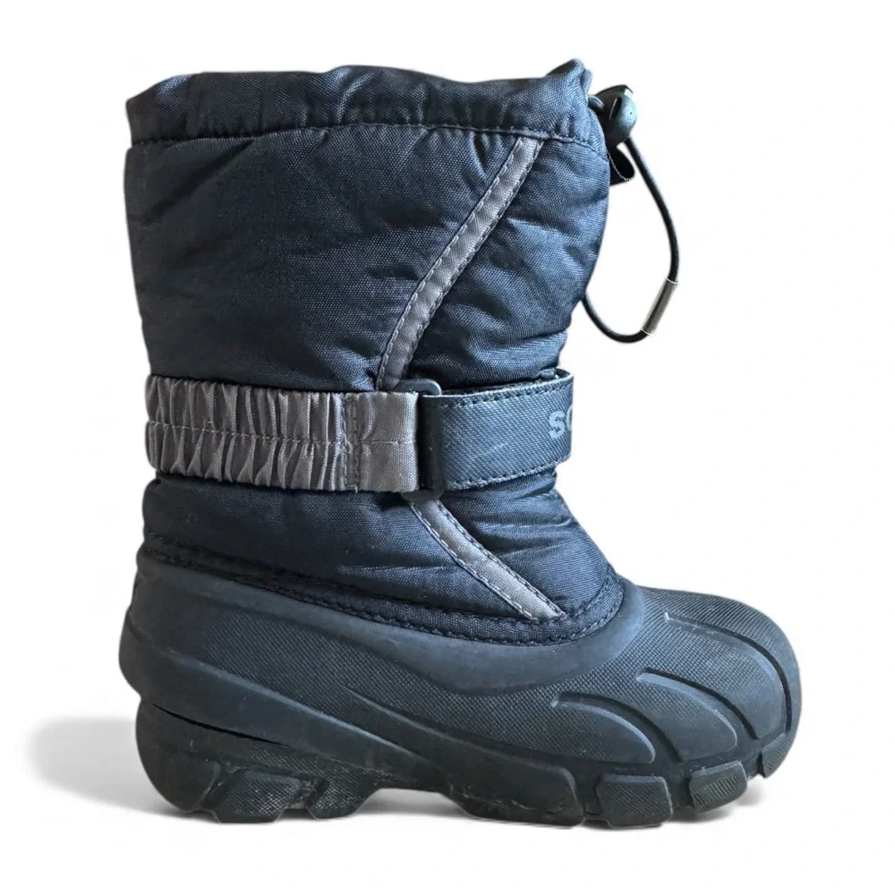 Sorel Kids Waterproof Snow Boots Insulated Warm Winter Outdoor Shoes Black 11
